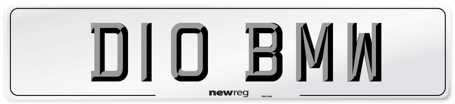 D10 BMW Number Plate from New Reg